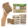 12 Pcs Esponjas Cocina Celulosa Y Coco Beige Sin Rayar