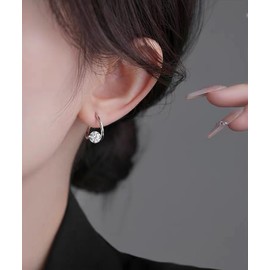 Lymphvity Earrings For Women, 2 Pairs Lymphatic Earring Lymphvity Therapy Germanium Earrings Acupuncture Therapy Drainage Cubic Zirconia Hoop Earring Jewelry Gift (gold+silver)