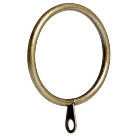 Strong Metal Curtain Hanging Rings - 45MM Large Brass Pole Rings With Sliding Eyelet - Pack of 24