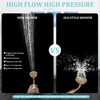 HOMEDEC Traditional Telephone Style Brass Handheld Showerhead with 59inch Hose