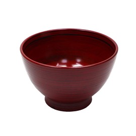 Osaka Choseido Soup Bowl, Wooden Miso Soup Bowl, Akebono Lacquer, Yamanaka Lacquer, Wooden Chopsticks Included, Wood Grain Lacquer, Original, Small, Diameter 4.7 inches (12 cm)