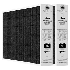 2 Pack 20x25x5 MERV 16 Air Filter, Compatible with Lennox HCC20-28 MERV 16 Furnace Filter for HVAC System, Part Number HCF20-16, HCF20-10