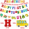 Happy First Day Back To School Banner Decorations for Home