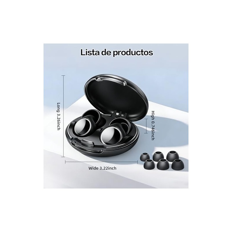 Tapones Auditivos para Dormir, Ear Plugs Lavable y Reutilizable, Tapones