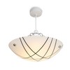 Crosbie Glass Ceiling Uplighter Pendant Shade - White/Black/Chrome - Easy