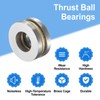 sourcing map 12pcs F4-9M Thrust Ball Bearings, 4mm x 9mm