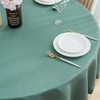 SPRICA Round Jacquard Tablecloth Water Resistance Solid Color Heavy Weight