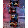 HAPPARTY Wrestling Theme Block Boxes 30x30CM Centerpieces 4PCS for Birthday