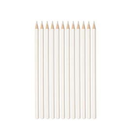 Realm Tailors Chalk Pencils, Dressmaking Dressmakers Chalk Pencil for Marking Fabric, Pack of 12, 4 Colours (White)