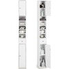 GT-WH-66701-VJ Tall Bathroom Storage Cabinet, Small, White