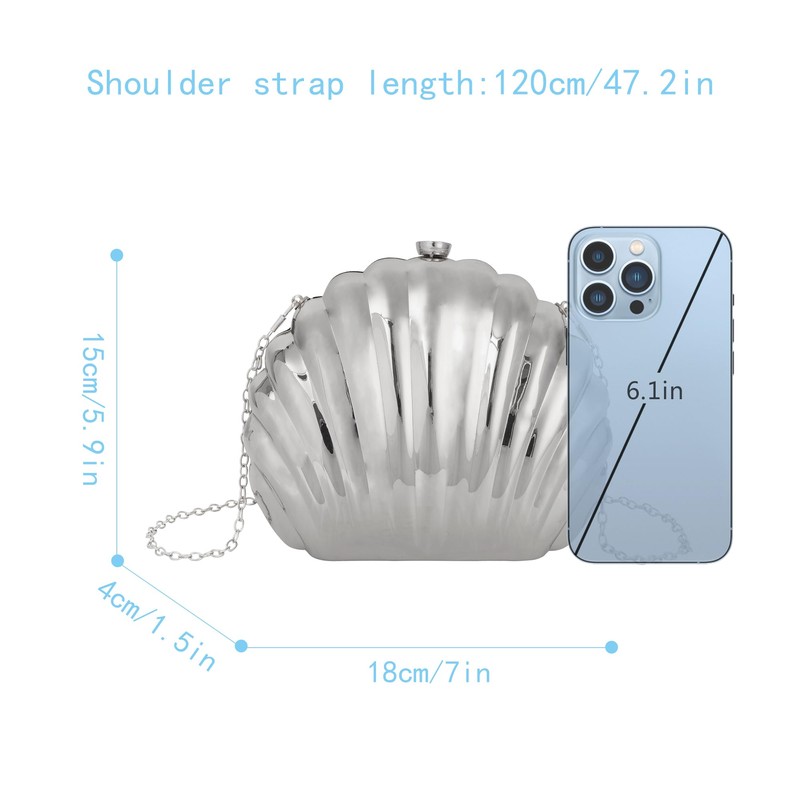 MilyaDE Women's Transparent Clutch Acrylic Clear Shell Purses Transparent Shoulder