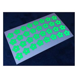 Veloviz Reflective Flower Wheel Rim Vinyl Cargo Bike Motorcycle Stickers Decals - Green