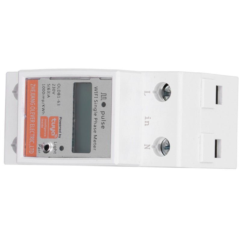 LCD Digital Energy Meter Smart WIFI DIN Rail Mount Single