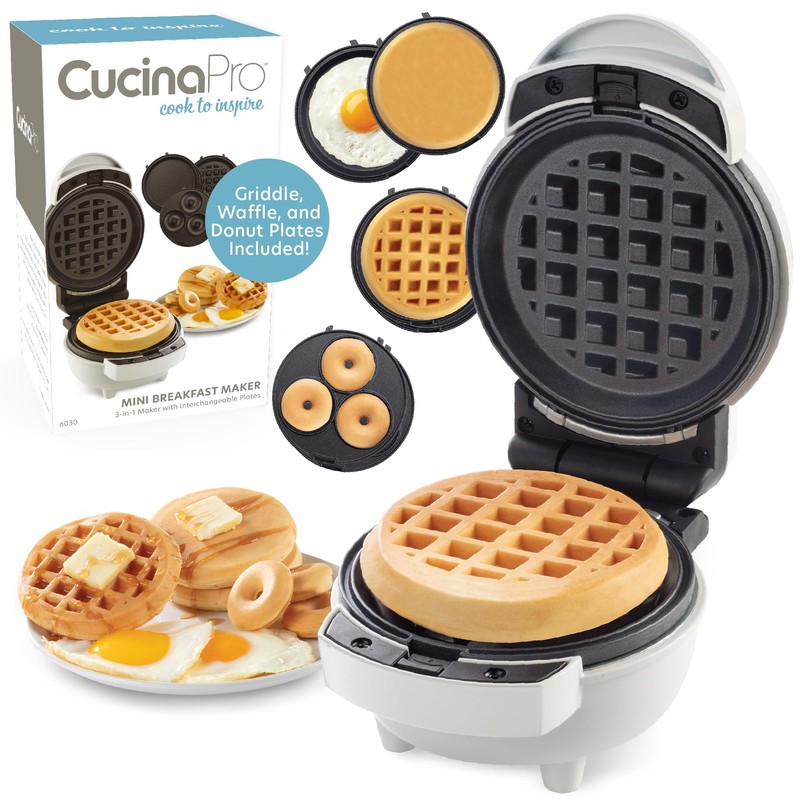 3 in 1 Mini Breakfast Maker- Make Mini Waffles Donuts