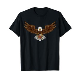 Eagle American Football Cartoon Character T-Shirt