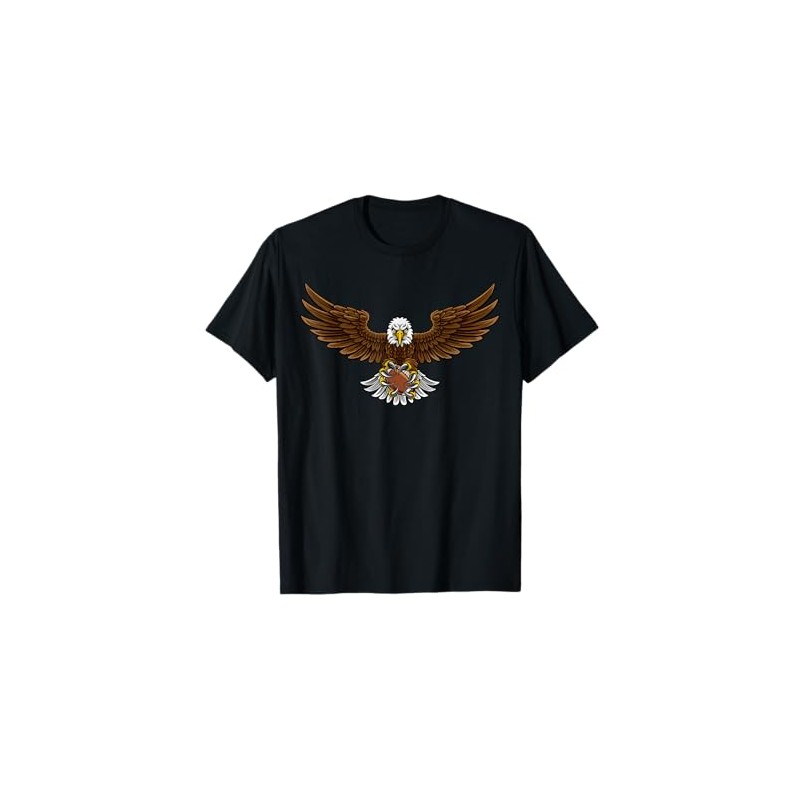 Eagle American Football Cartoon Character T-Shirt