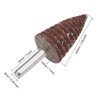 sourcing map 25mm Cone Shape Abrasive Flap Wheel 1/4" Shank