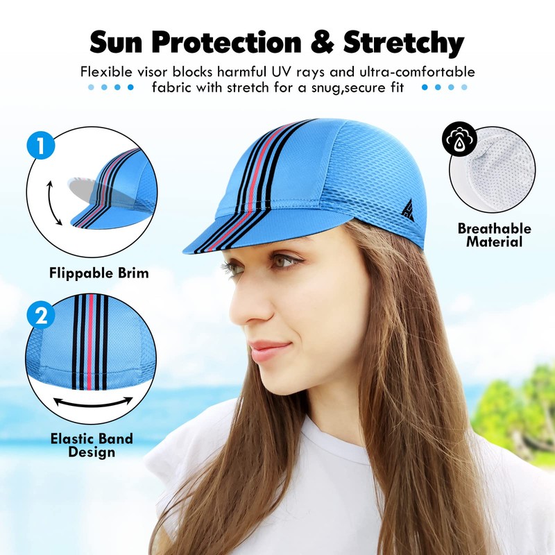 Hikenture Gorra de ciclismo para hombres y mujeres, sombrero de