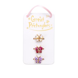Great Pretenders - Boutique Butterfly Gem Rings 3 Rings Multi-Colour Unique (90206), Not applicable
