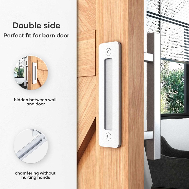 EaseLife 12" Stainless Steel Sliding Barn Door Pull Handle with
