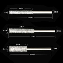 Nifocc Burr Sharpening Stone File Chainsaw Sharpener 3 Different Sizes 4 mm 4.8 mm 5.5 mm 6 Pieces