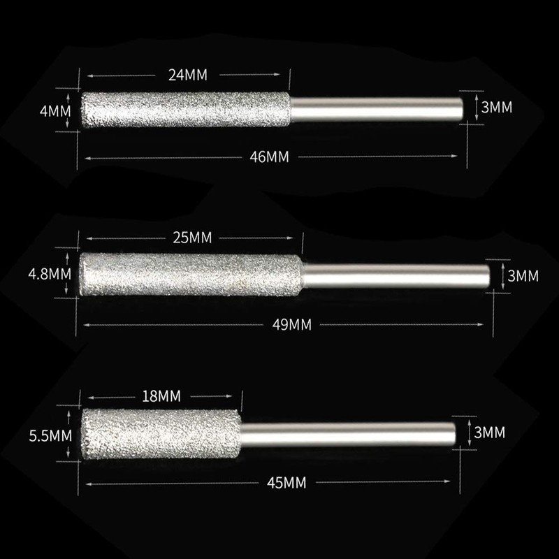 Nifocc Burr Sharpening Stone File Chainsaw Sharpener 3 Different Sizes