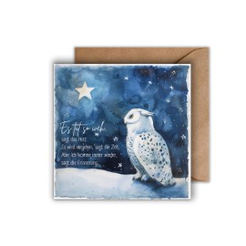 WBdesignz Sternenkind Card with Envelope - Sympathy Card with Delightful Message, Consolation Card, Sincere Sympathy Card, Infant Death Loss, Child Miscarriage, Funeral Service (125 x 125 mm)