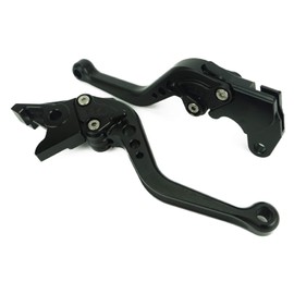 S112 Black (Black) Suzuki Brake Clutch Levers with 6 Adjustments Short Fit V-Strom 250 GSX250R GSR250 etc
