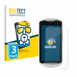 BROTECT Protective Glass for Zebra TC52-HC (Pack of 3) Protective Film Tempered Glass [Extremely Scratch-Resistant 9H, Anti-Fingerprint, Ultra Transparent]