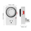 Mechanical Outlet Timer 24 Hours Cycle 3 Prong 2 Modes
