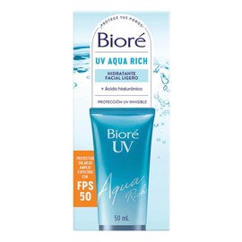 Bioré Aqua Rich crema facial con ácido hialurónico SPF50 piel mixta 50ml