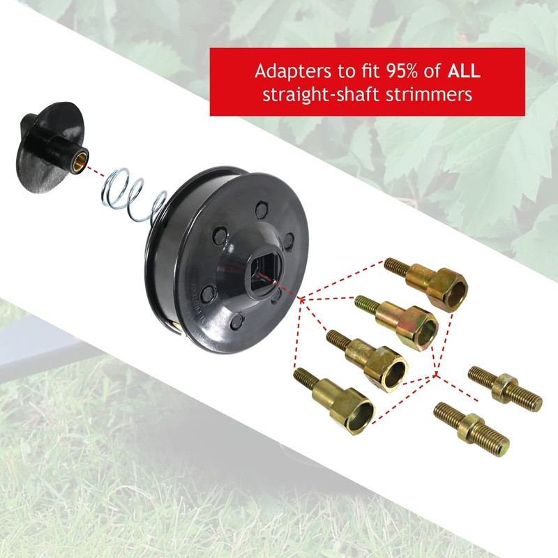 SPARES2GO Universal Dual Line Manual Feed Head with Bolts for