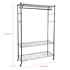 Oliote Rod Garment Rack 3 Tier Metal Wire Shelving Hang