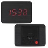Wooden Electronic Digital Alarm Clock Temperature LED Display Sounds Control