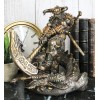Thor Ragnarok Figurine Norse Donar Slaying Midgard Dragon With Mjolnir