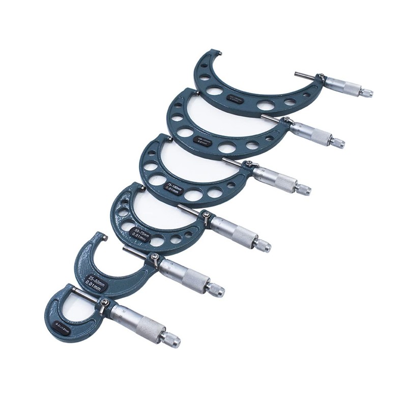 mitoharet 6-Pack Professional Outside Micrometer Set 0-6In / 0.0001In Precision