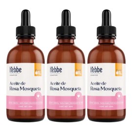 Aceite de Rosa Mosqueta Hebbe Cosmetics Kit 3x50ml Prensado Frío Hidratante                                                                           