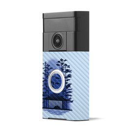 MightySkins Carbon Fiber Skin for Ring Video Doorbell - Coffee Break | Protective, Durable Textured Carbon Fiber Finish | Easy to Apply, Remove, and Change Styles | Made in The USA