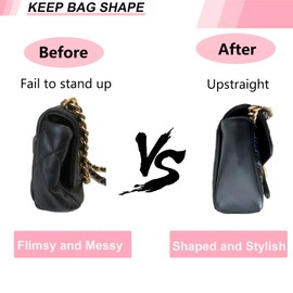 OAikor Small Purse Organizer Insert for GG Marmont Small Matelasse Shoulder Bags and More, Felt Handbag Organizer Tote Liner Pouch for Women Inner Bladder Bag Storage Bag(S, Black)