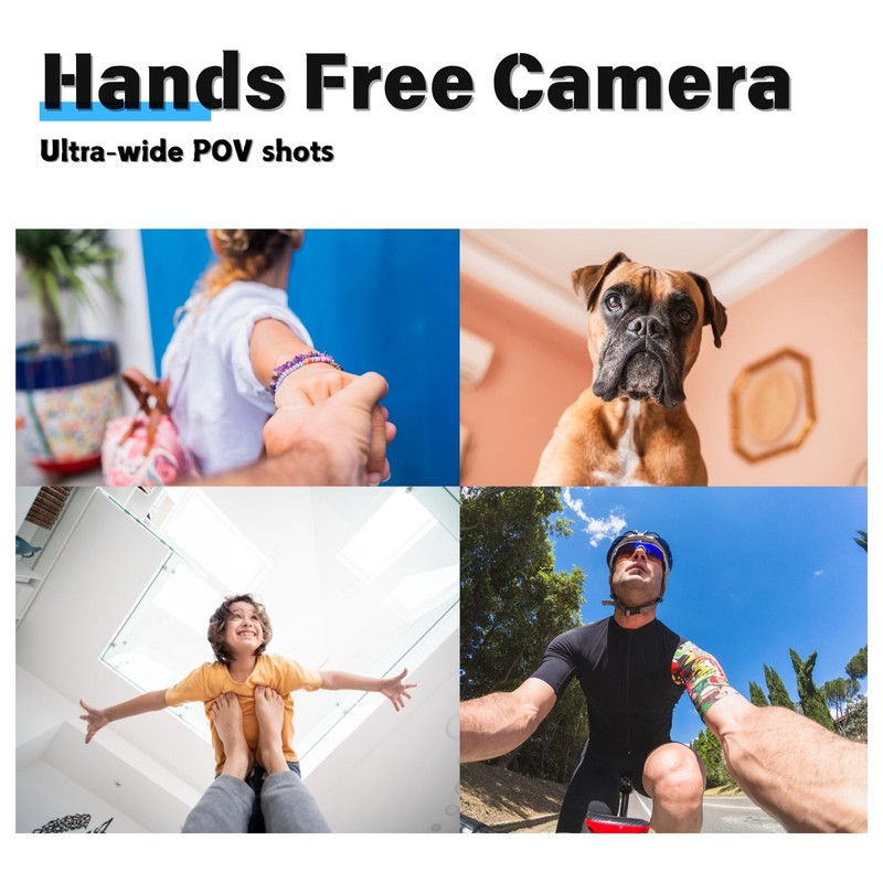 128G Body Camera, Thumb Size Cam,Wearable Camera with 360°Rotatable Clip