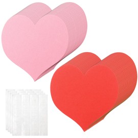 72 Pcs Heart Cutouts Paper Hearts 4 Inches Heart Shaped Cards Large Heart Shapes Paper Heart Shape Die Cuts for Valentine’s Day Craft, Kid's Love and Peace School Craft Projects, Red and Pink