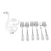 Coffee Spoon Holder Elegant Swan Shaped Alloy Mirror Polish Rich