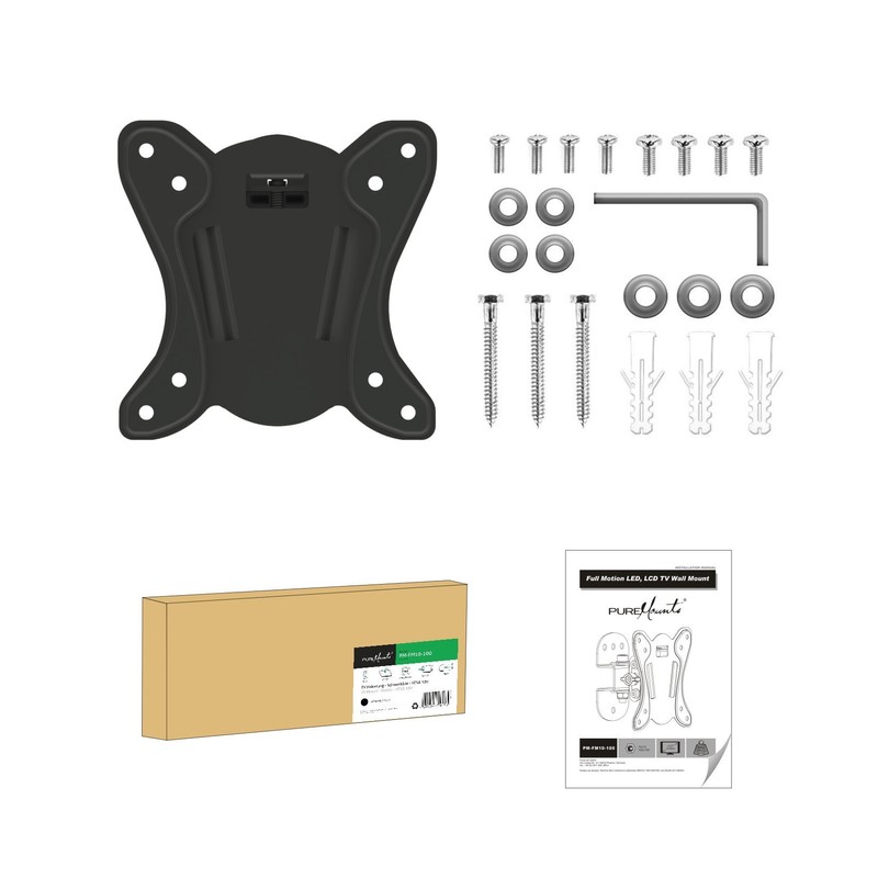 PureMounts® TV Halterung - Swivel - Vesa 100, Wandabstand: 75mm