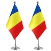 WXTWK 2 Pack Romania Flag Romanian Desk Flag Small Mini