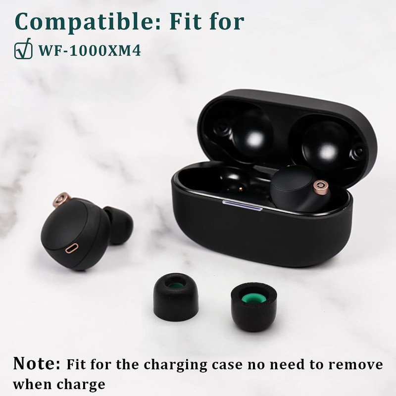 Memory Foam Eartips Ear Buds for Sony WF-1000XM4 Ear Tips