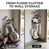 BiJun Golf Bag Storage Rack, Wall Mount Golf Bag Holder