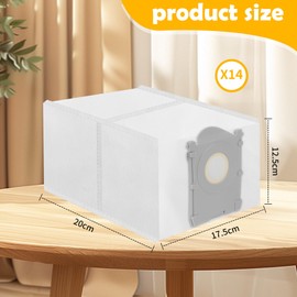 14 sacchetti per aspirapolvere Ecovacs X8/X9 Pro Omni, T50/T50 Pro/T50 Max Pro Omni, T30C Pro Omni, T80 Omni, set di accessori per sacchetti di ricambio, sacchetti antibatterici per aspirapolvere