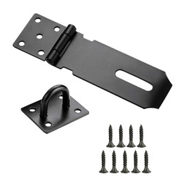Padlock Hasp Kit 4 Inch Hasp & Staple Door Padlock Hasp, Shed Door Latch Hasp with Padlock and Screws Stainless Steel Shed Locks, for Exterior Doors Window Shed Wardrobe Cabinet Outdoor Door