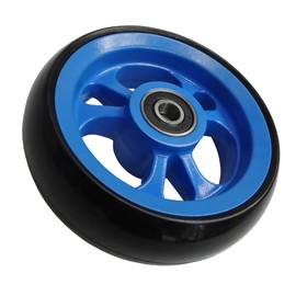 FabaCare Fibre Castor for Wheelchairs, Wheelchairs, Spare Wheelchairs, Spare Wheelchair Swivel Castors, Special Sealing, 4 inches, Blue