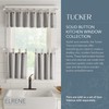 Elrene Home Fashions Tucker Solid Button Tier Window Curtains for